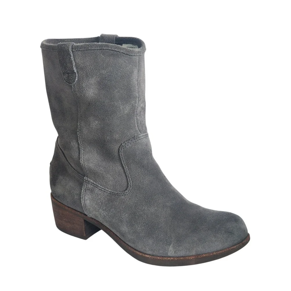 UGG Australia Rioni Gray Suede Water Resistant Pull On Ankle Boots 1007174 6